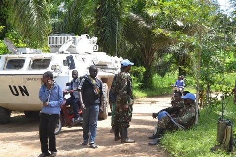 Các binh sỹ thuộc lực lượng gìn giữ hòa bình Liên hợp quốc tại Cộng hòa dân chủ Congo. (Nguồn: AFP)