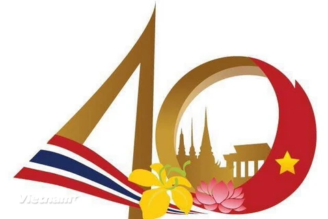 Biểu trưng kỷ niệm 40 năm quan hệ ngoại giao với Việt Nam-Thái Lan. 