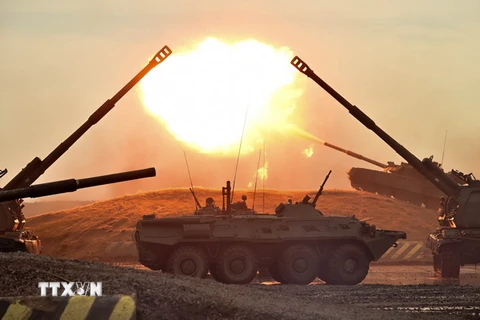 Xe tăng Nga. (Nguồn: AFP/TTXVN)