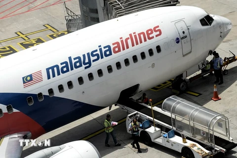 Máy bay của hãng hàng không Malaysia Airlines đỗ tại sân bay quốc tế Kuala Lumpur. (Nguồn: AFP/TTXVN)