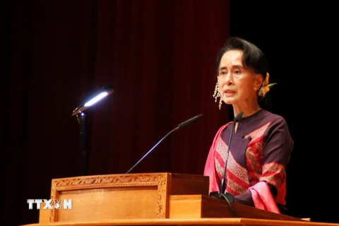 Bà Aung San Suu Kyi được bổ nhiệm làm Bộ trưởng Ngoại giao Myanmar. (Nguồn: THX/TTXVN)