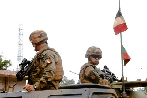 Binh lính Pháp tham gia bảo đảm an ninh tại Cộng hòa Trung Phi. (Nguồn: dailymail.co.uk)