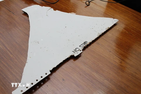 Mảnh vỡ nghi của máy bay MH370 tìm thấy ở bờ biển Mozambique. (Nguồn: THX/TTXVN)