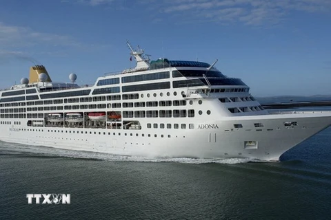 Tàu du lịch Adonia, thuộc hãng du lịch tàu biển Carnival, sẽ cập bến Cuba mỗi tuần bắt đầu từ ngày 1/5. (Nguồn: EPA/TTXVN)