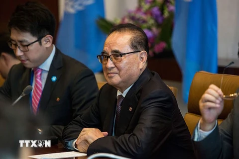 Bộ trưởng Ngoại giao Triều Tiên Ri Su-yong. (Nguồn: AFP/TTXVN)