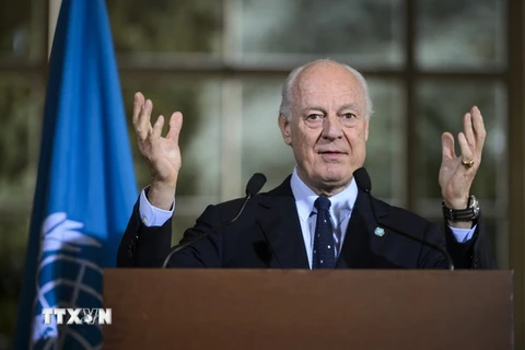 Đặc phái viên Liên hợp quốc về Syria Staffan de Mistura. (Nguồn: AFP/TTXVN)