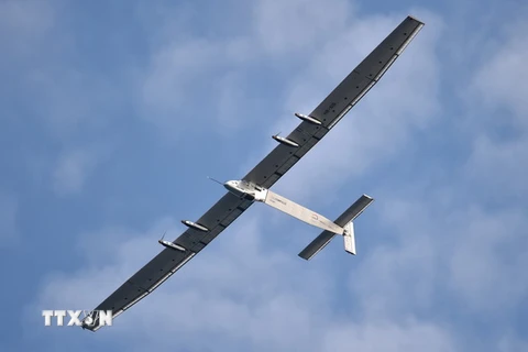 Máy bay năng lượng Mặt Trời Solar Impulse 2. (Nguồn: AFP/TTXVN)