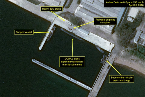Hình ảnh vệ tinh xưởng đóng tàu Nam Sinpo của Triều Tiên. (Nguồn: 38north.org)