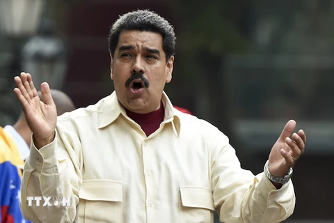 Tổng thống Venezuela Nicolas Maduro trong một sự kiện tại Caracas, Venezuela. (Nguồn: AFP/TTXVN)