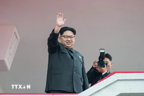 Nhà lãnh đạo Triều Tiên Kim Jong-Un trong một sự kiện tại Bình Nhưỡng. (Nguồn: AFP/TTXVN)