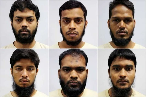 Sáu đối tượng quốc tịch Bangladesh bị buộc tội tài trợ hoạt động khủng bố tại Singapore. (Nguồn: straitstimes.com)