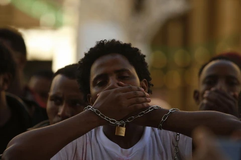 Người biểu tình tại Ethiopia. (Nguồn: Reuters)