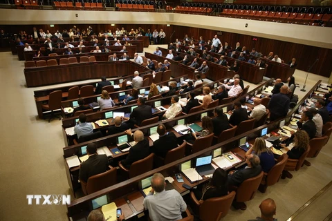 Quang cảnh một cuộc họp Quốc hội Israel. (Nguồn: THX/TTXVN)