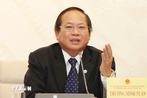 Bộ trưởng Bộ Thông tin và Truyền thông Trương Minh Tuấn kiêm giữ chức Phó Trưởng ban Tuyên giáo Trung ương. (Ảnh: Phương Hoa/TTXVN)
