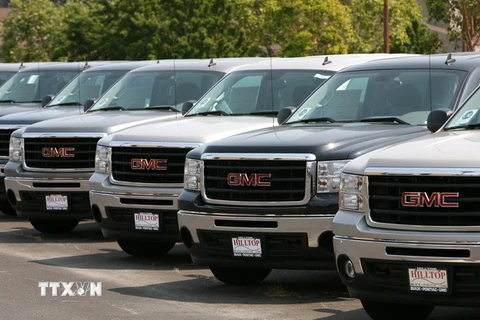Xe tải loại mới GMC của GM được bày bán tại Richmond, California. (Nguồn: AFP/TTXVN)