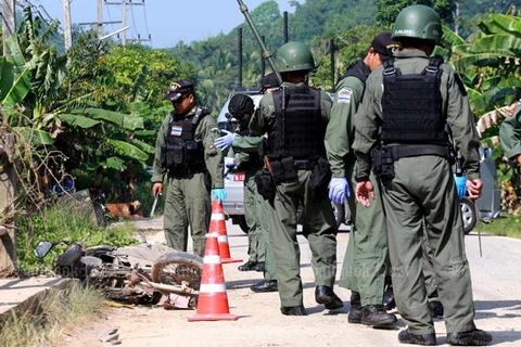 Hiện trường vụ đánh bom. (Nguồn: bangkokpost.com)
