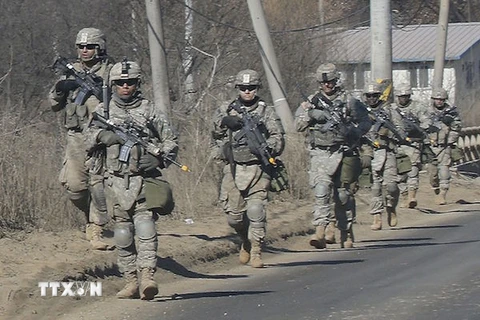 Binh lính Mỹ trong một cuộc tập trận. (Nguồn: AFP/TTXVN)