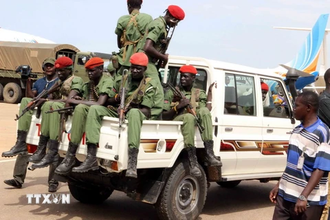 Binh sỹ thuộc lực lượng đối lập tại Juba, Nam Sudan. (Nguồn: EPA/TTXVN)