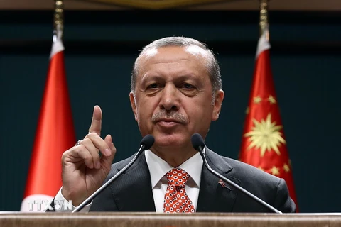 Tổng thống Thổ Nhĩ Kỳ Recep Tayyip Erdogan. (Nguồn: AFP/TTXVN)