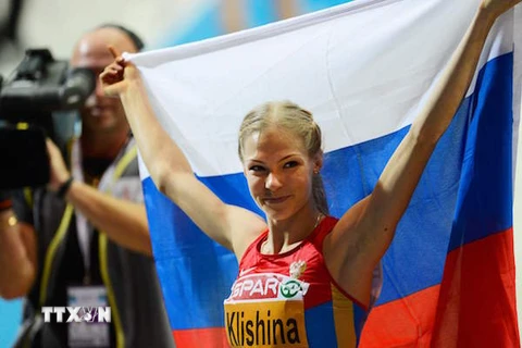 Vận động viên Nga Darya Klishina​. (Nguồn: AFP/TTXVN)