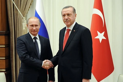 Tổng thống Nga Vladimir Putin và người đồng cấp Thổ Nhĩ Kỳ Tayip Erdogan. (Nguồn: Sputnik)