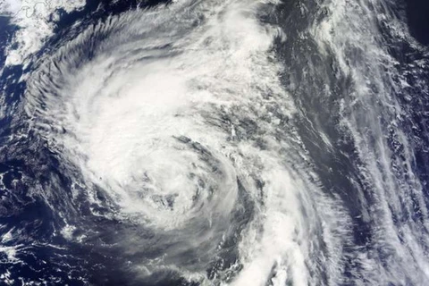 Ảnh chụp vệ tinh mắt bão Chanthu. (Nguồn: phys.org)