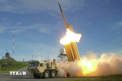 Hệ thống tên lửa đánh chặn tầm cao giai đoạn cuối (THAAD). (Nguồn: Reuters/TTXVN)