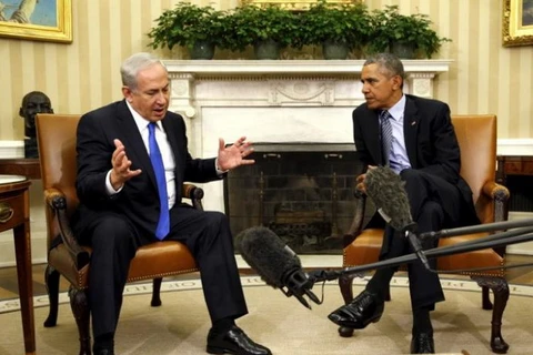 Tổng thống Barack Obama và Thủ tướng Israel Benjamin Netanyahu trong một cuộc gặp tại Washington tháng 11/2015. (Nguồn: Reuters)