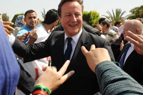 Ông David Cameron trong chuyến thăm đầu tiên đến Libya năm 2011. (Nguồn: PA)