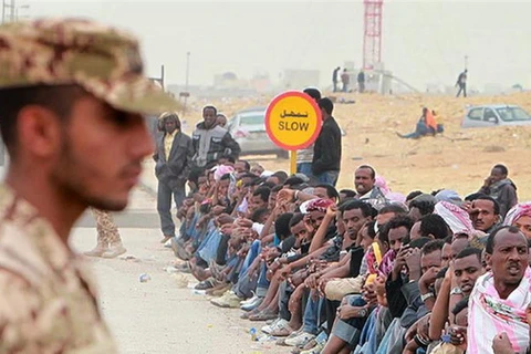 Saudi Arabia trục xuất các lao động nhập cư bất hợp pháp. (Nguồn: EPA)