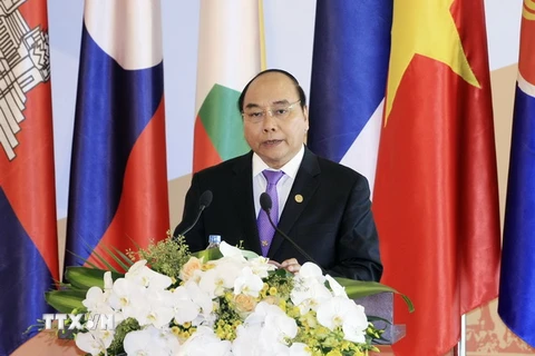 Thủ tướng Nguyễn Xuân Phúc phát biểu khai mạc hội nghị. (Nguồn: TTXVN)