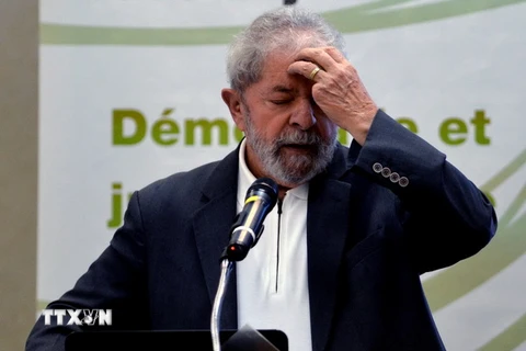 Cựu Tổng thống Brazil Lula da Silva tại một sự kiện ở Sao Paulo, Brazil. (Nguồn: AFP/TTXVN)