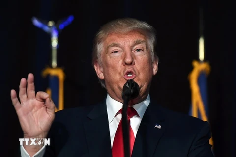 Ông Donald Trump trong một chiến dịch vận động tranh cử ở Bedford, New Hampshire. (Nguồn: AFP/TTXVN)