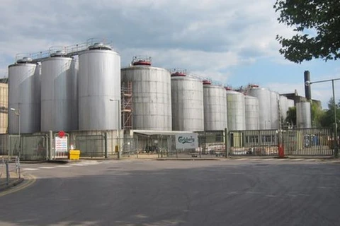 Nhà máy bia Carlsberg, nơi xảy ra vụ rò rỉ khí gas. (Nguồn: BBC)