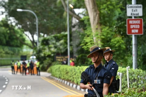 Cảnh sát đặc nhiệm Singapore. (Nguồn: AFP/TTXVN)