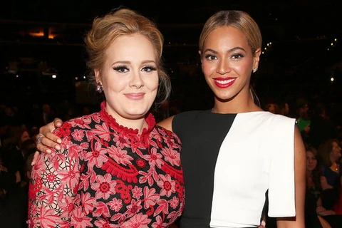 ''Ong chúa'' Beyonce và ''Họa mi'' Adele. (Nguồn: Getty Images)