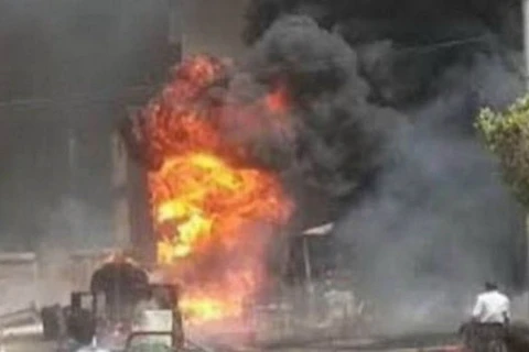 Hiện trường vụ nổ ở Cairo. (Nguồn: express.co.uk)