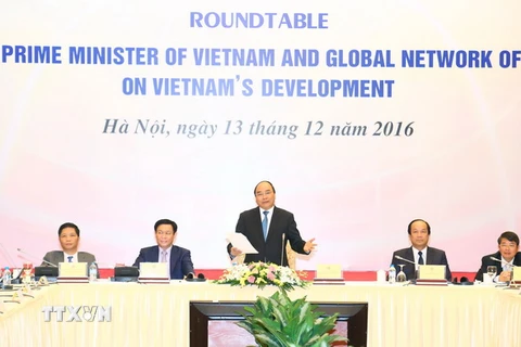Thủ tướng Nguyễn Xuân Phúc phát biểu kết luận hội nghị. (Ảnh: Thống Nhất/TTXVN) 