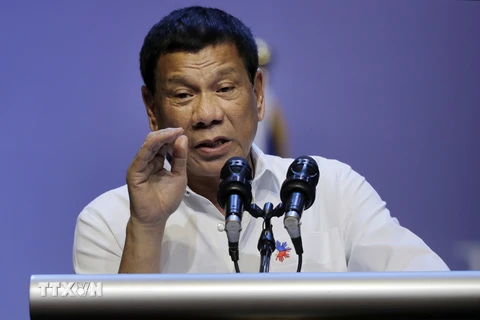 Tổng thống Philippines Rodrigo Duterte. (Nguồn: AP/TTXVN)