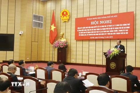 Phó Thủ tướng Thường trực Chính phủ Trương Hòa Bình phát biểu tại hội nghị. (Ảnh: An Đăng/TTXVN)