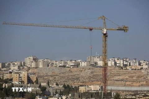 Công trình xây dựng khu định cư của Israel ở Pesqat Zeev phía Bắc Jerusalem, Khu Bờ Tây. (Nguồn: EPA/TTXVN)