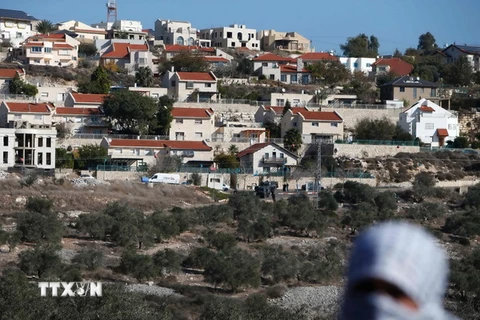 Khu định cư Qadumim của Israel tại làng Kfar Qaddum, gần Nablus, Khu Bờ Tây. (Nguồn: AFP/TTXVN)