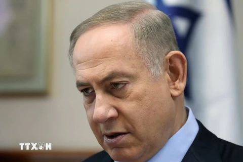 Thủ tướng Israel Benjamin Netanyahu chủ trì cuộc họp nội các hàng tuần tại Jerusalem. (Nguồn: EPA/TTXVN)