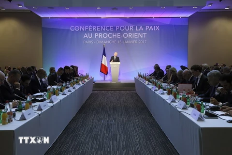 Hội nghị hòa bình Paris thúc đẩy nối lại đàm phán Palestine-Israel. (Nguồn: EPA/TTXVN)