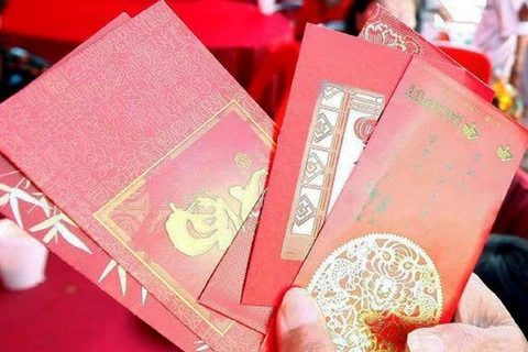 Các phong bao lì xì chính quyền tặng người Hoa trong khu phố Tàu. (Nguồn: Nst.com.my)
