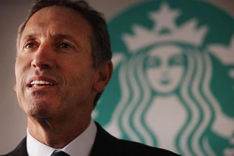 Chủ tịch kiêm Tổng giám đốc thương hiệu chuỗi quán càphê Starbucks của Mỹ Howard Schultz. (Nguồn: Getty Images)