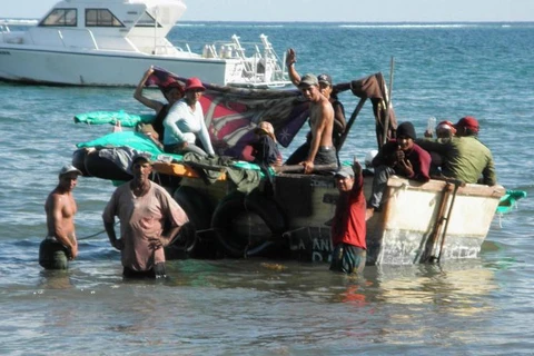 Những người Cuba vượt biên sang Mỹ. (Nguồn: Reuters)