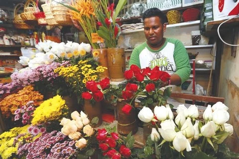 Một quầy bán hoa tại Malaysia. (Nguồn: Themalaymailonline)