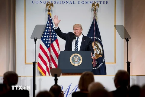 Tổng thống Mỹ Donald Trump phát biểu trong cuộc họp tại Washington, DC. (Nguồn: AFP/TTXVN)
