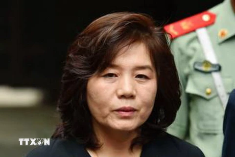 Phó trưởng đoàn đàm phán hạt nhân của Triều Tiên Choe Son-hui. (Nguồn: Kyodo/TTXVN)